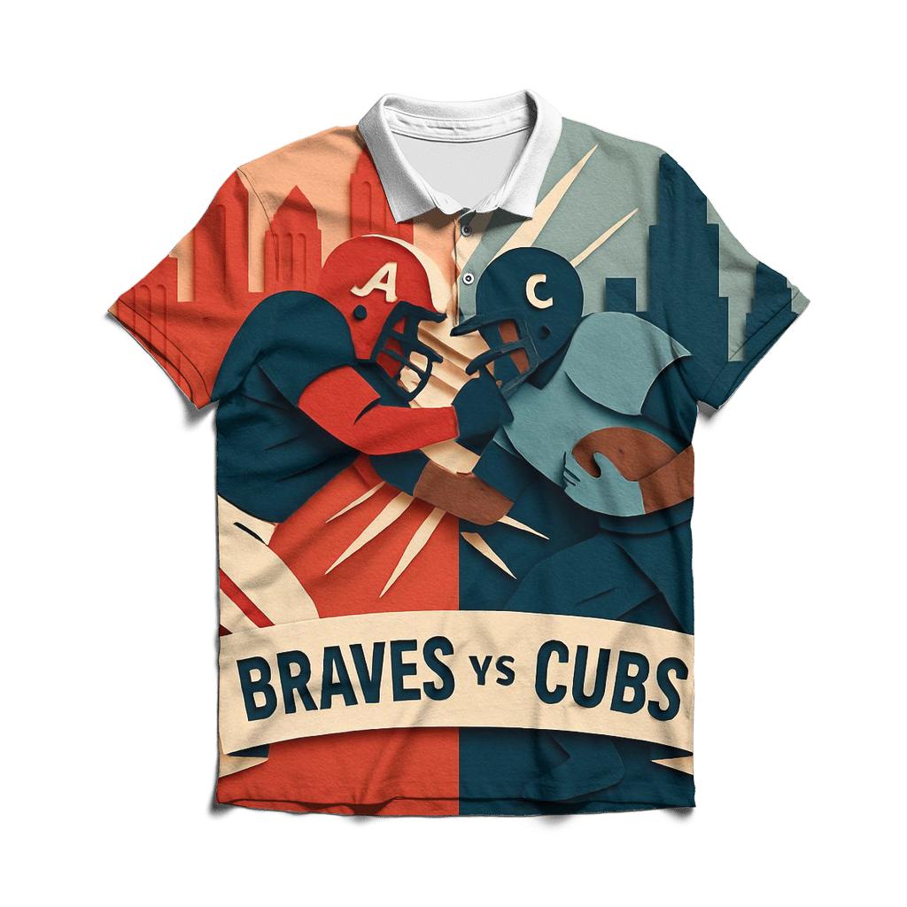Paper Cut Rivalry Parade branded logo polo shirts