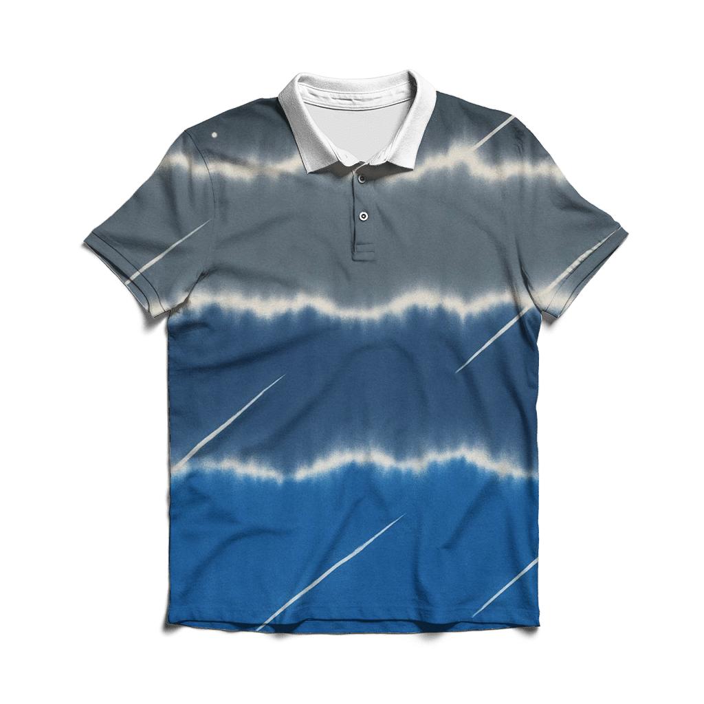 Meteor Shower Horizon Stripes personalized polo shirts