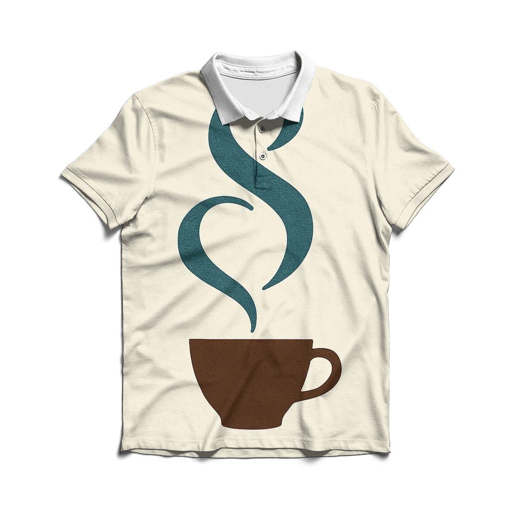 Steam Ribbon Monogram casual sports polo shirts