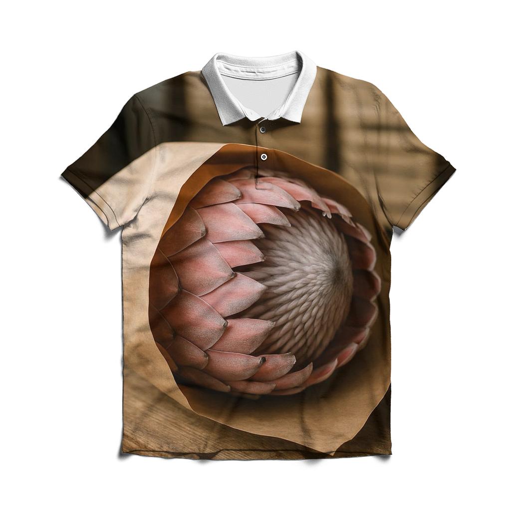 Protea Head In Post Harvest Packing Paper designer slim fit polos