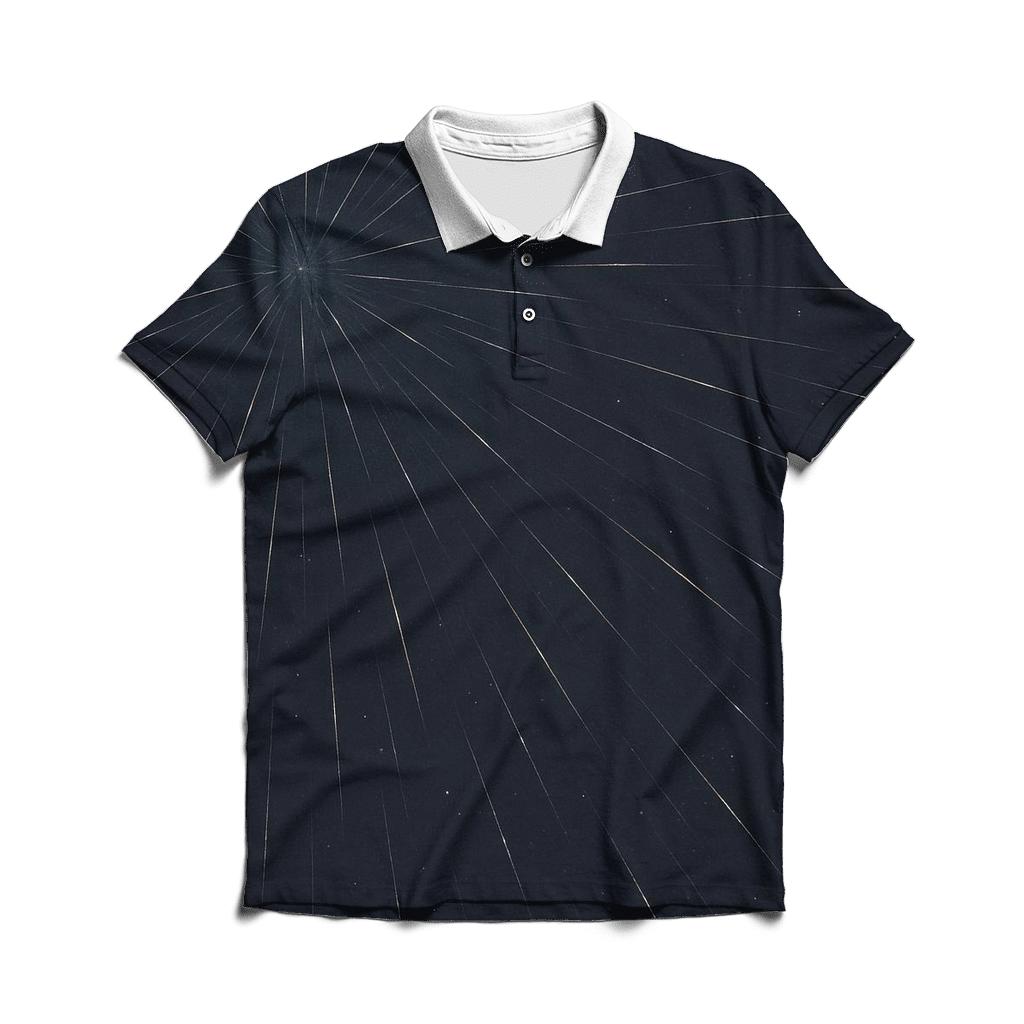 Meteor Radiant Convergence Field branded logo polo shirts
