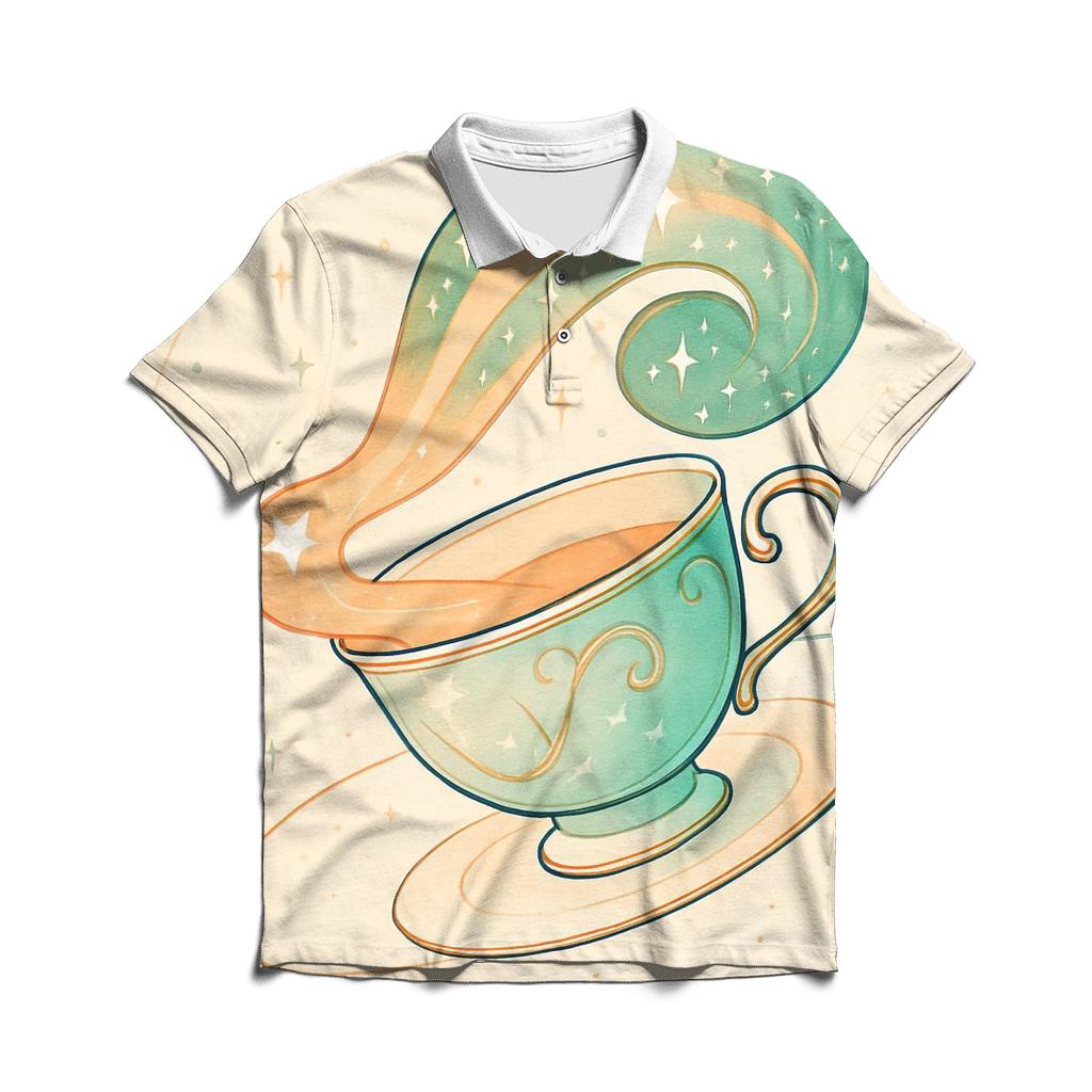 Teacup Comet Reverie custom polo shirts