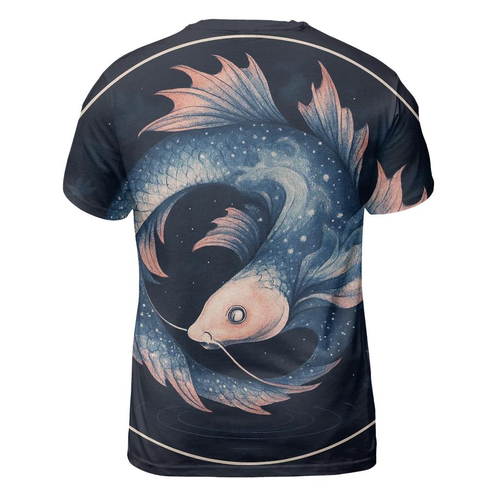Koi Nebula Ouroboros artistic all-over print tops