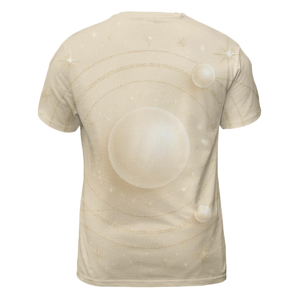 Champagne Orbit Pearls designer pattern shirts