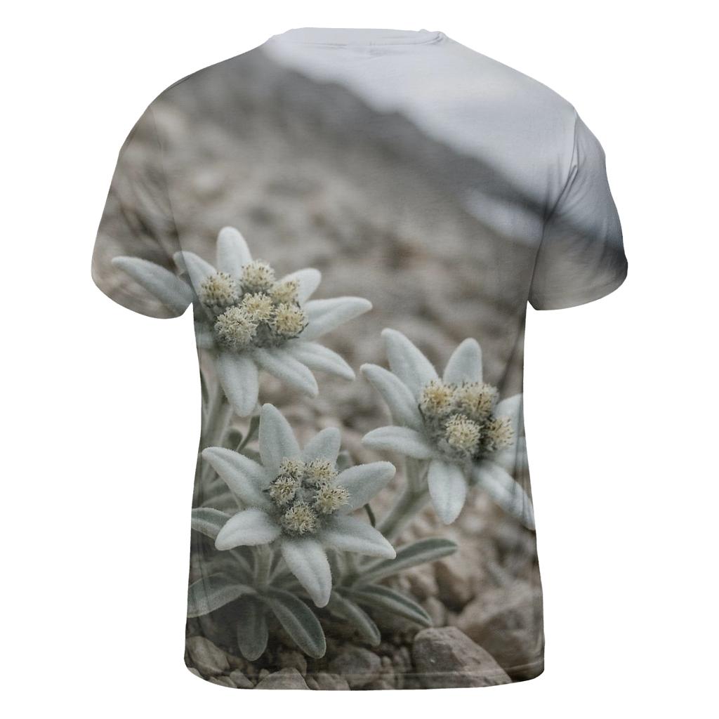 Alpine Edelweiss Among Limestone Scree unique graphic print tees