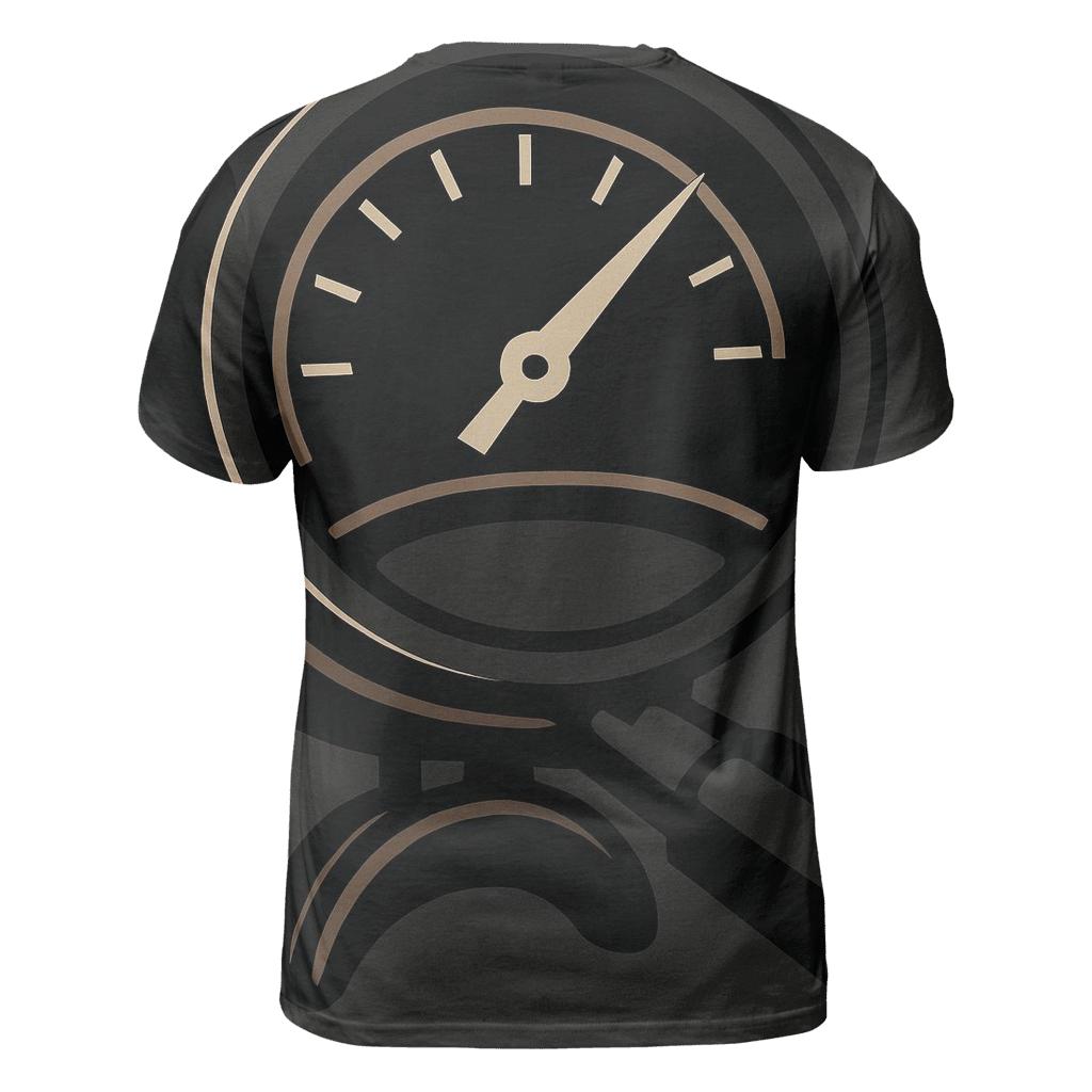 Espresso Gauge Cutaway vibrant all-over design tees