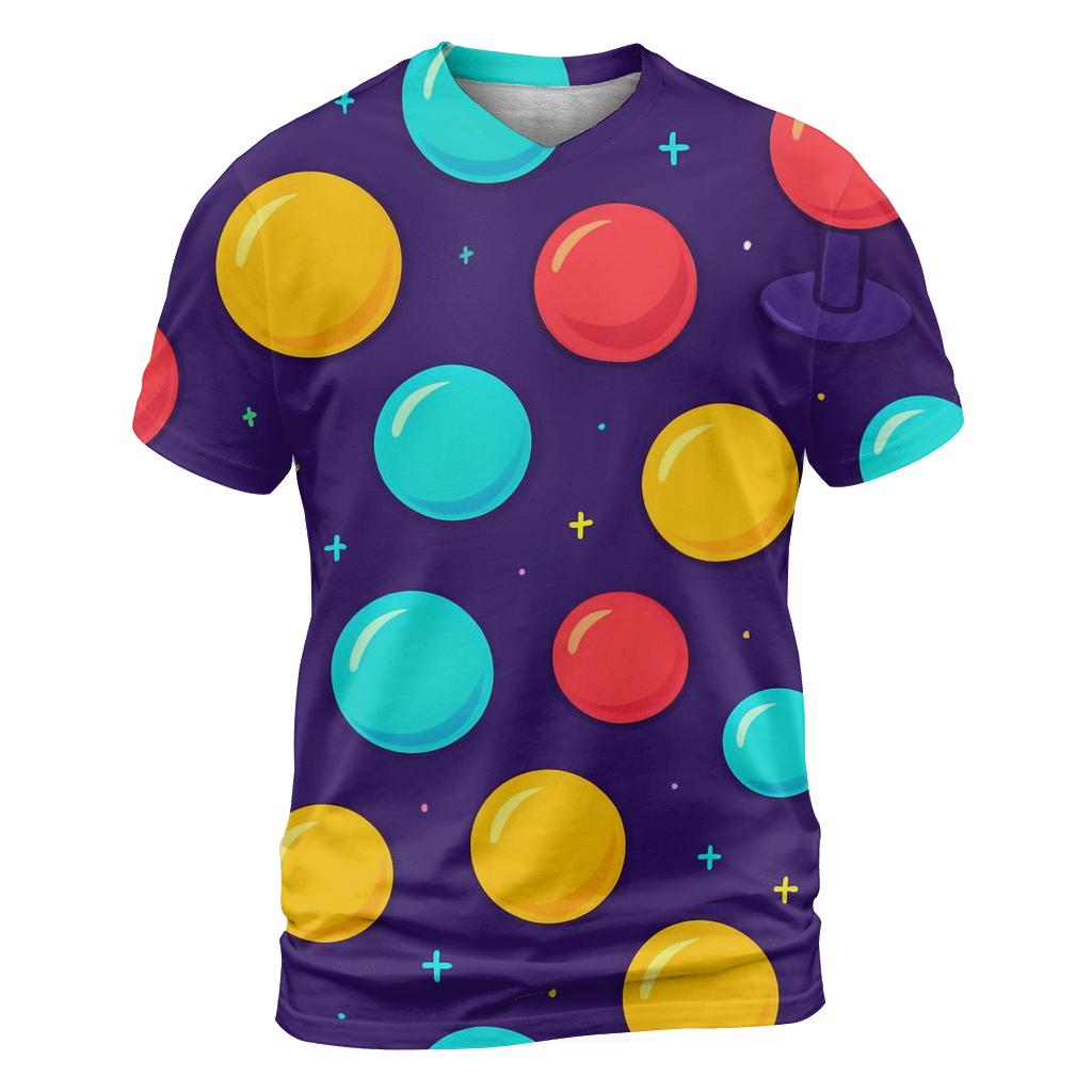 Arcade Button Galaxy Scatter unique graphic print tees