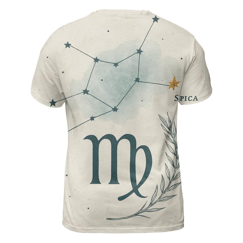 Virgo Sheaf Of Wheat Star Chart trendy printed shirt styles