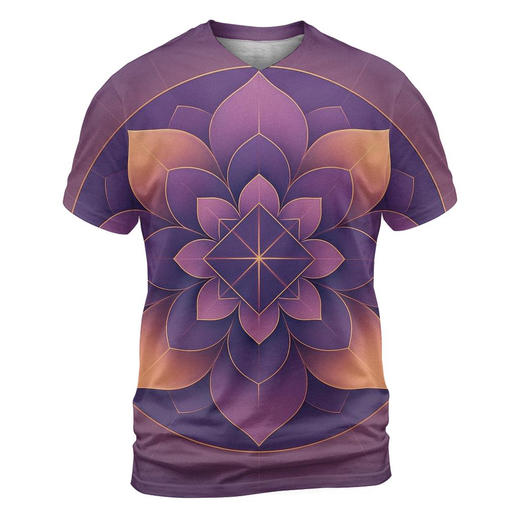Radiant Geometry Bloom custom all-over print shirts