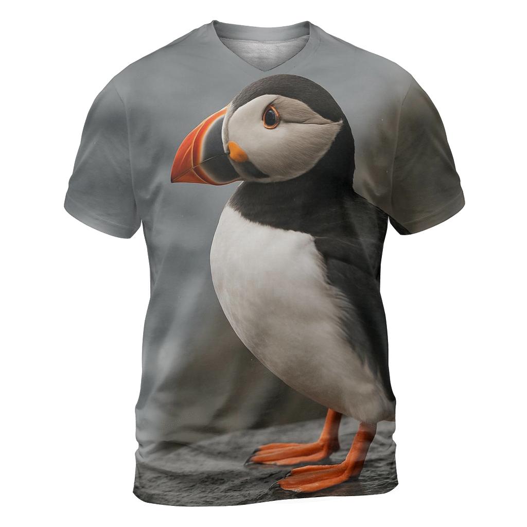 Basalt Ledge Watch Atlantic Puffin artistic all-over print tops