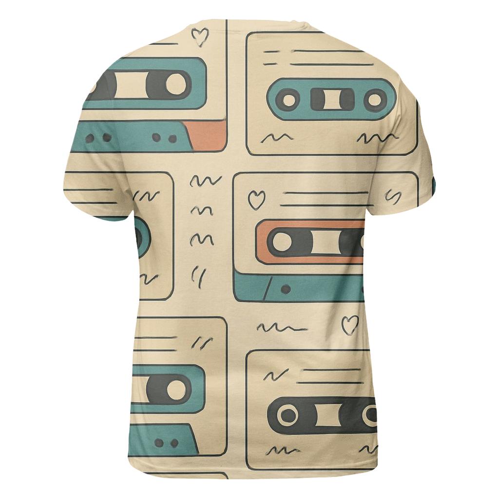 Cassette Label Doodle Blocks statement graphic shirts