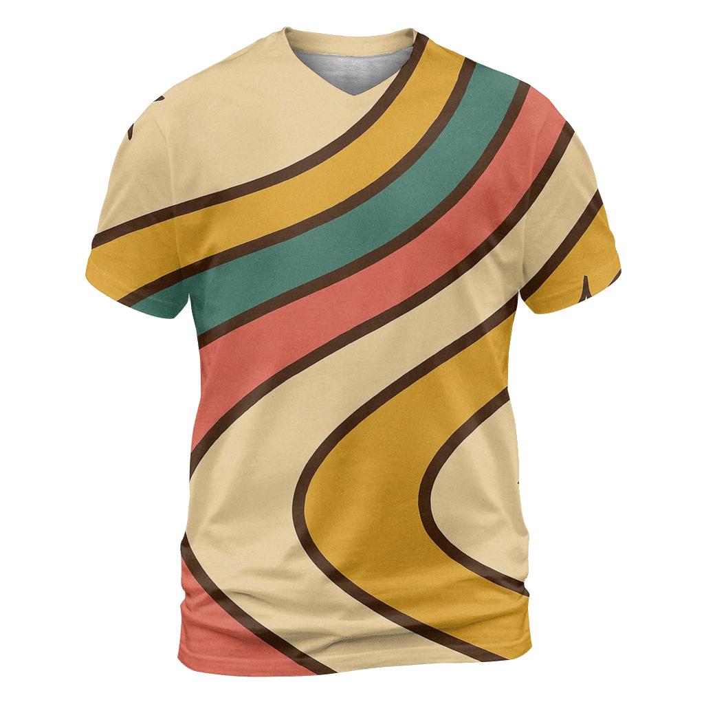 Roller Rink Rainbow Lanes artistic all-over print tops
