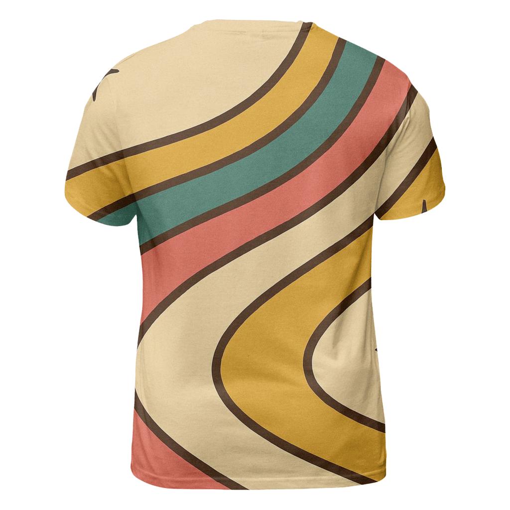 Roller Rink Rainbow Lanes artistic all-over print tops