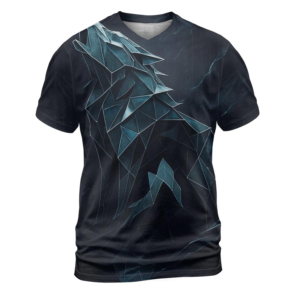 Mirrored Wolf Cipher vibrant all-over design tees