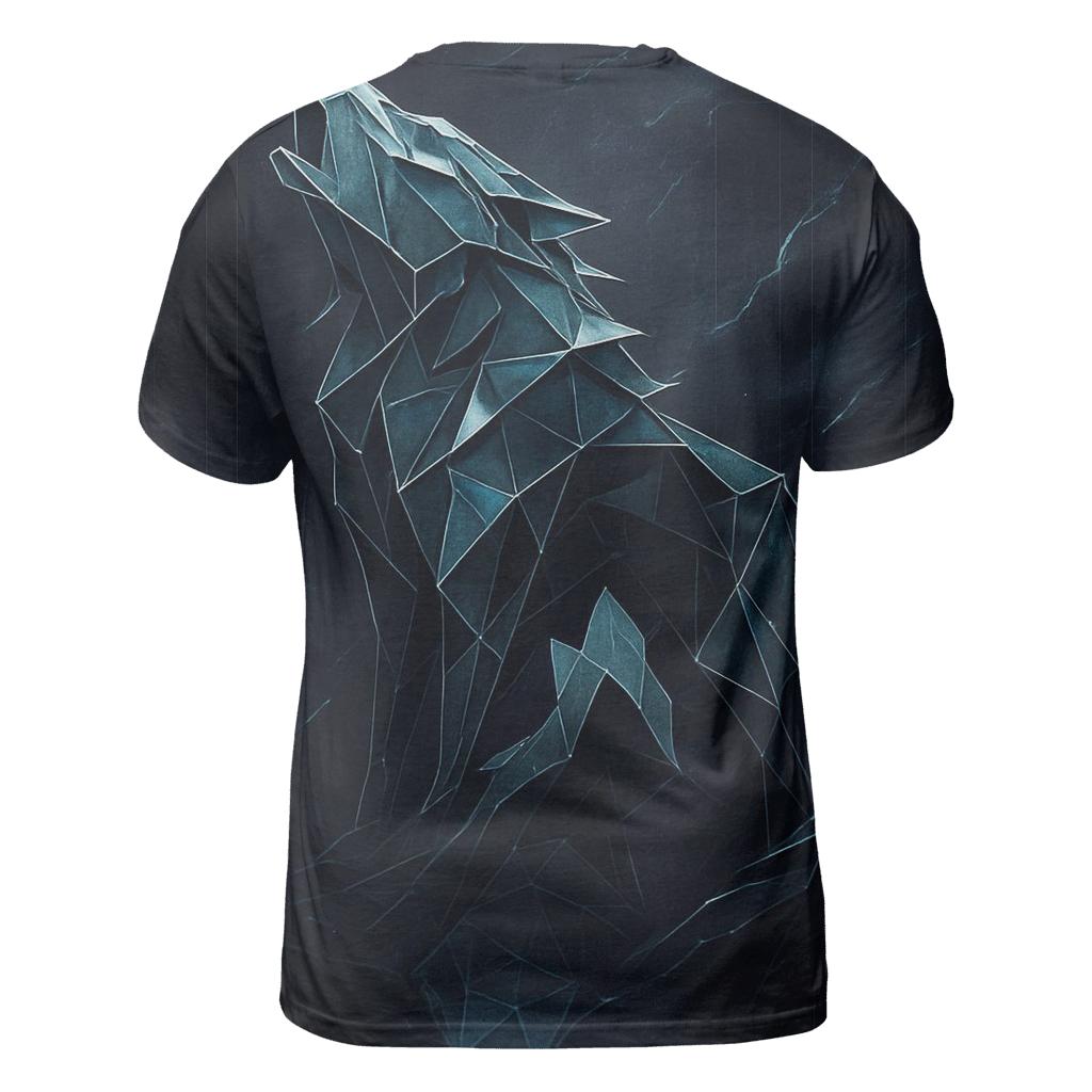 Mirrored Wolf Cipher vibrant all-over design tees