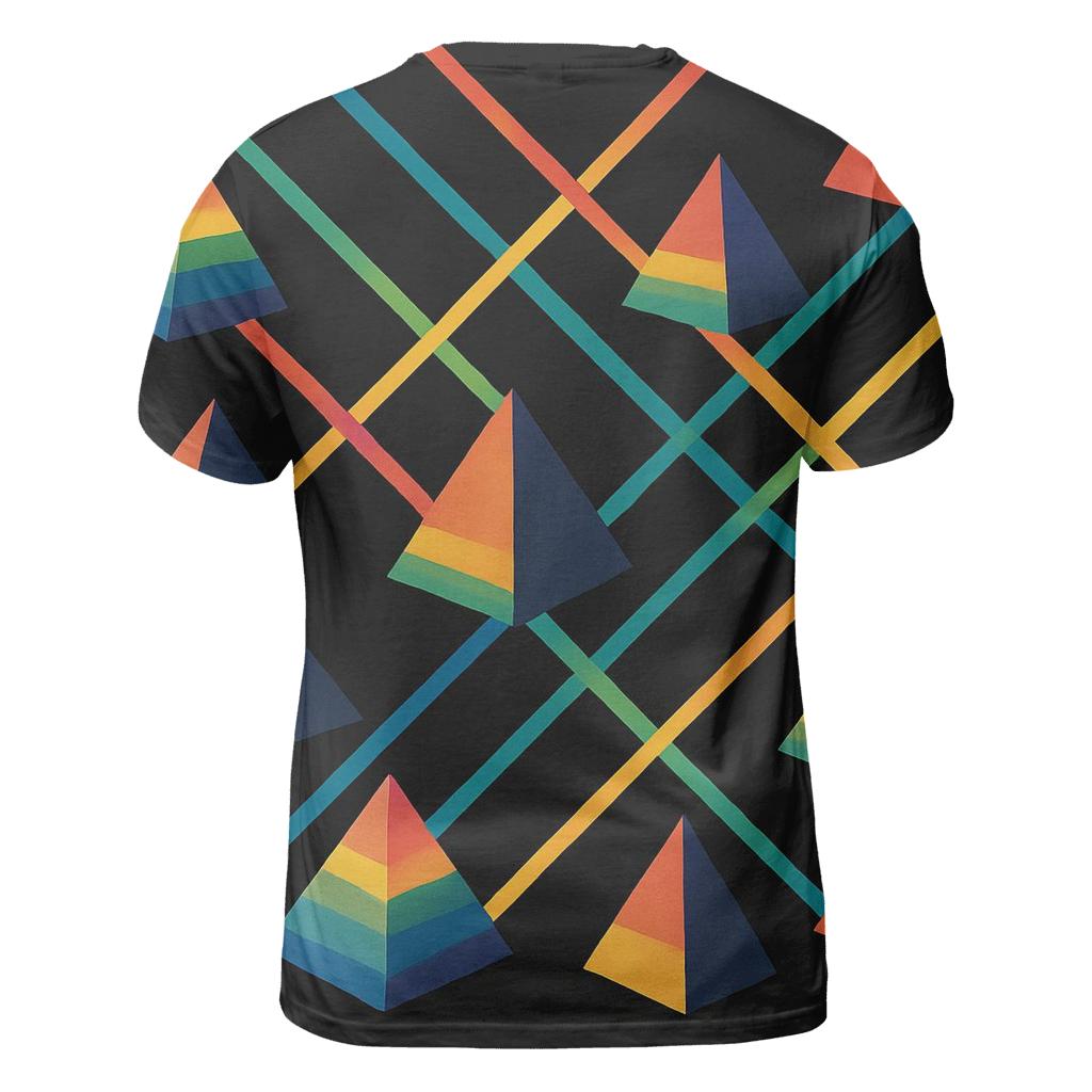 Laser Prism Geometry Field trendy printed shirt styles