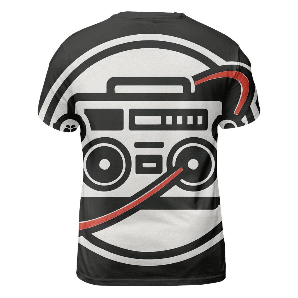 Boombox Orbit Badge unique graphic print tees