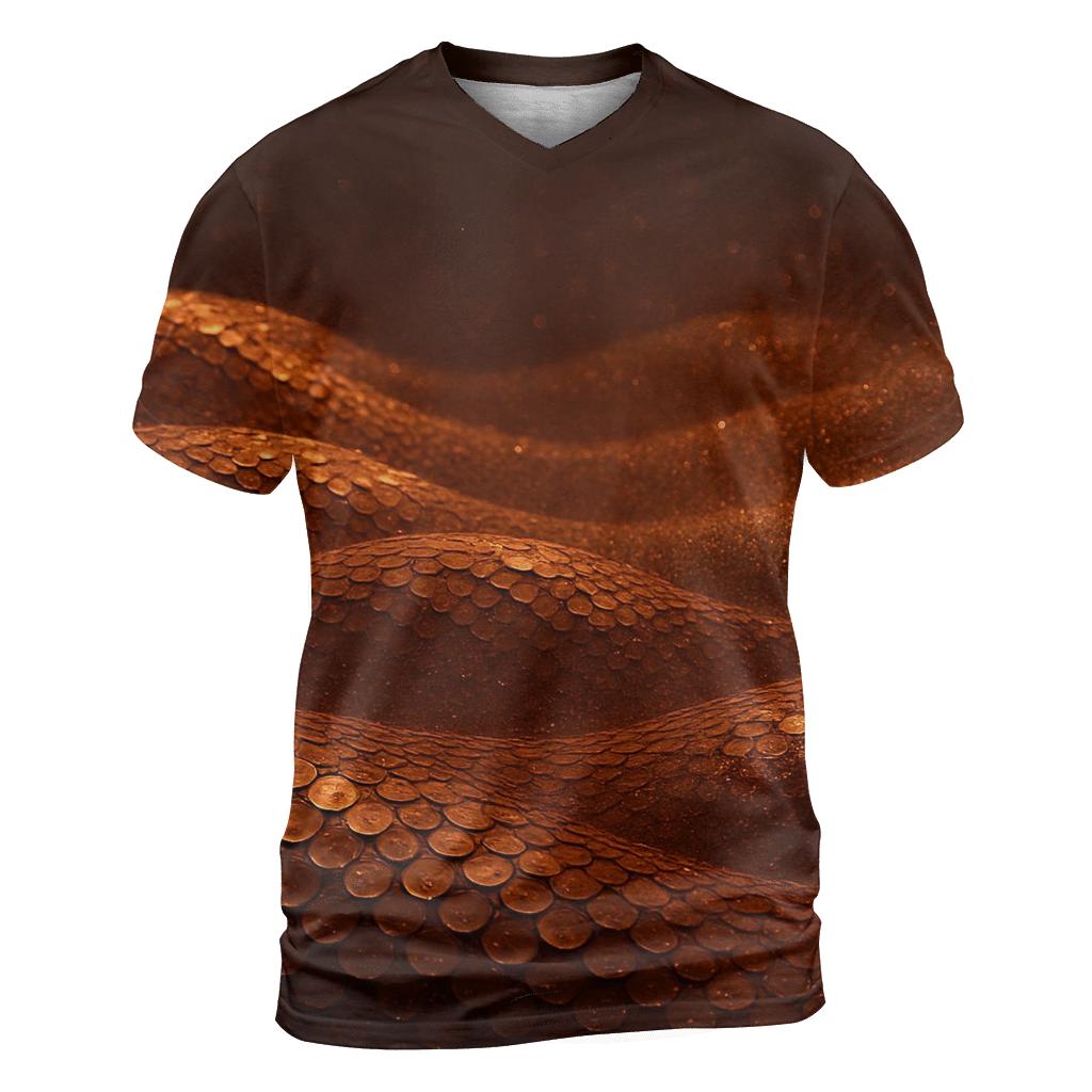 Copper Bronze Sequin Dunes vibrant all-over design tees