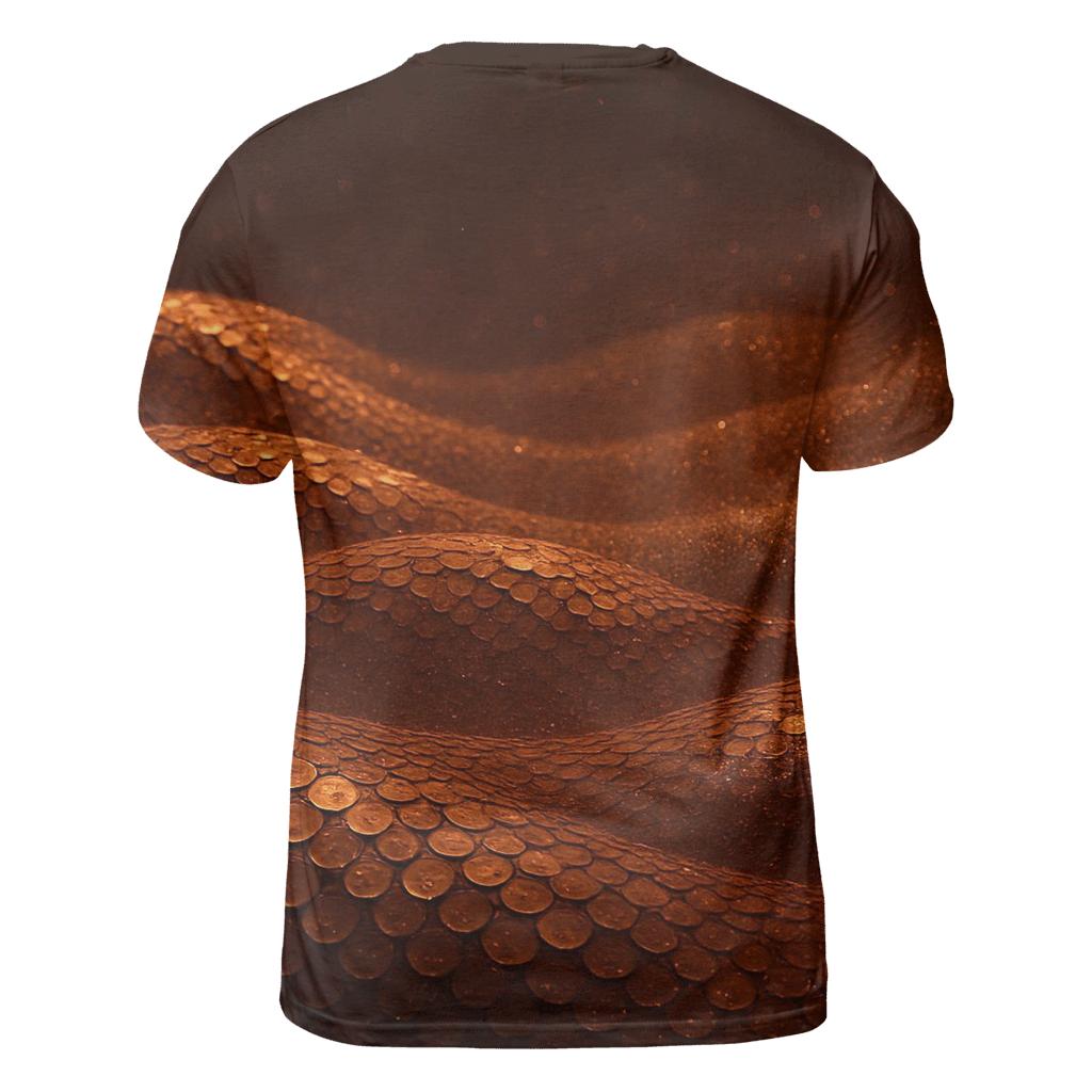 Copper Bronze Sequin Dunes vibrant all-over design tees