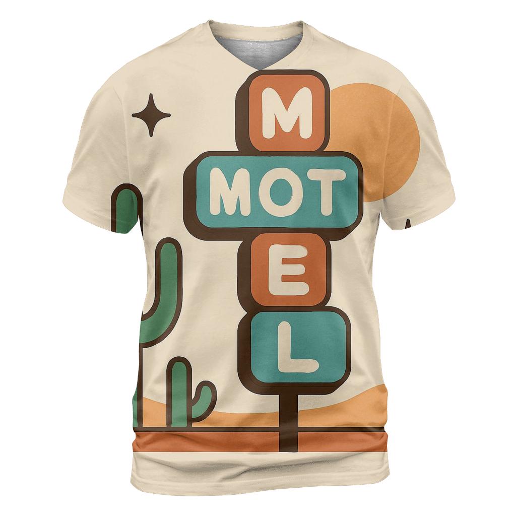 Terracotta Desert Motel Signage personalized full print shirts