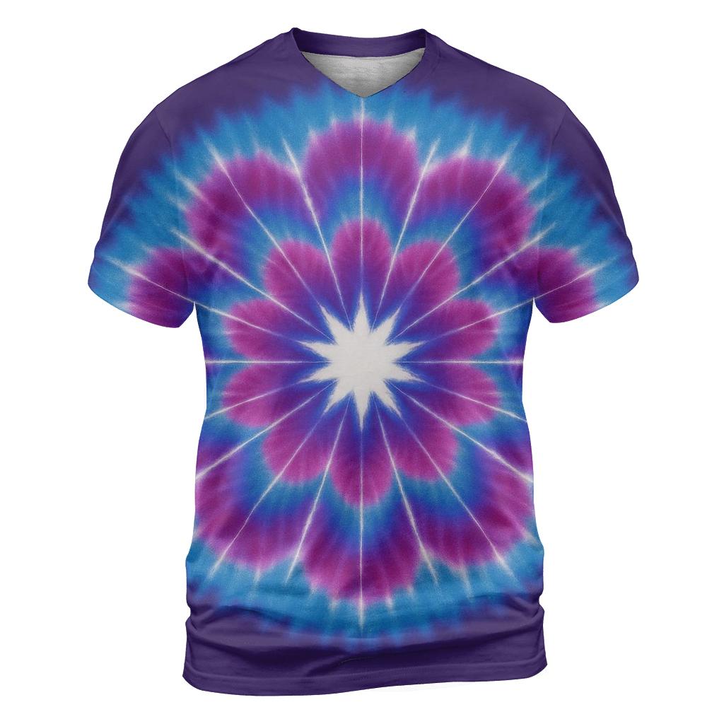 Supernova Mandala Sunburst vibrant all-over design tees