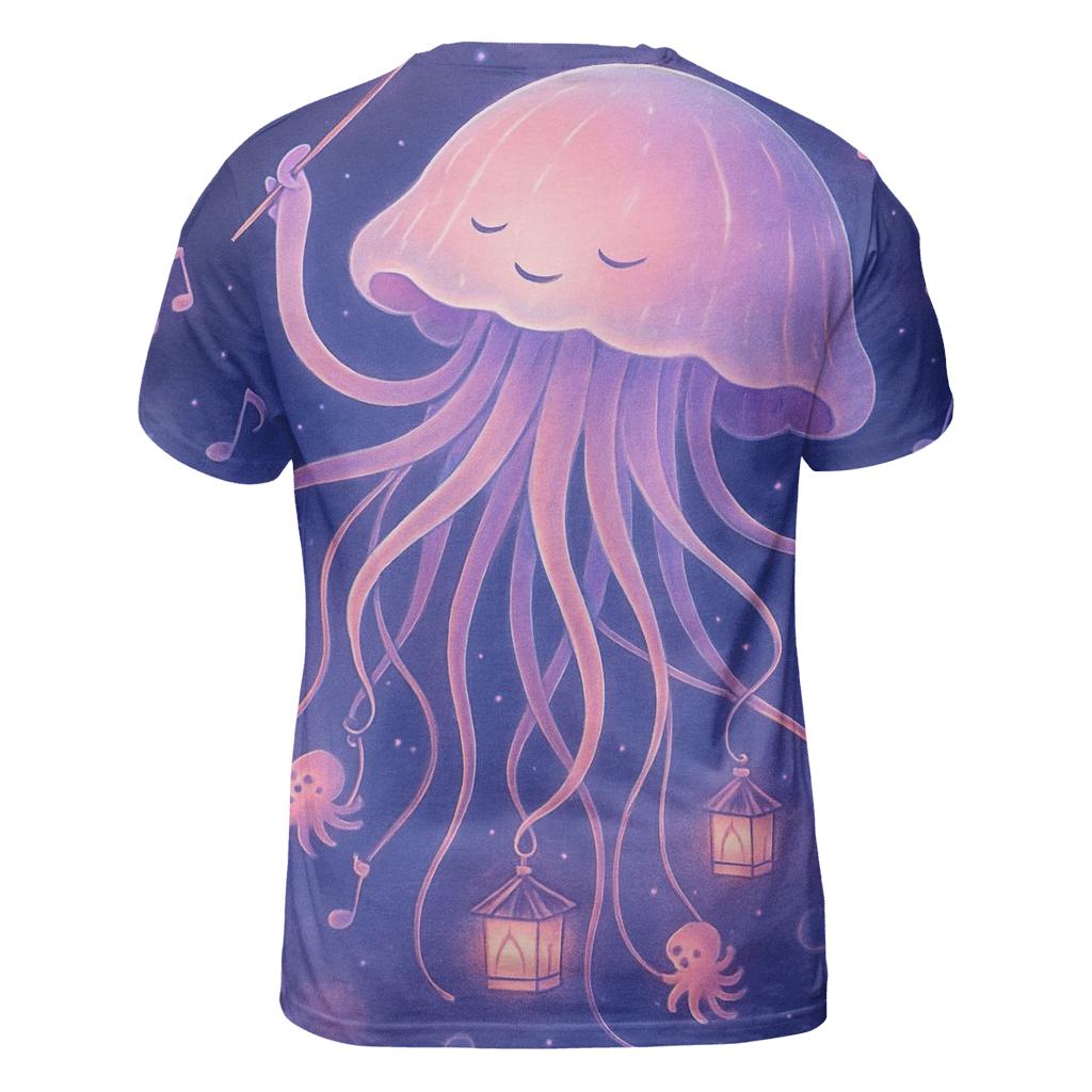 Lantern Jellyfish Orchestra vibrant all-over design tees