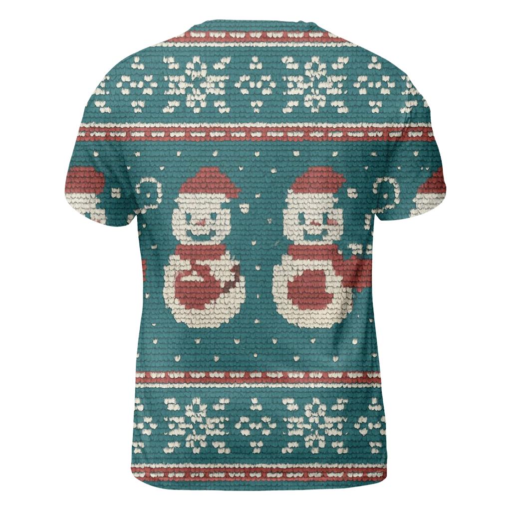 Snowman Cocoa Mug Fair Isle Bands Design personalized full print shirts