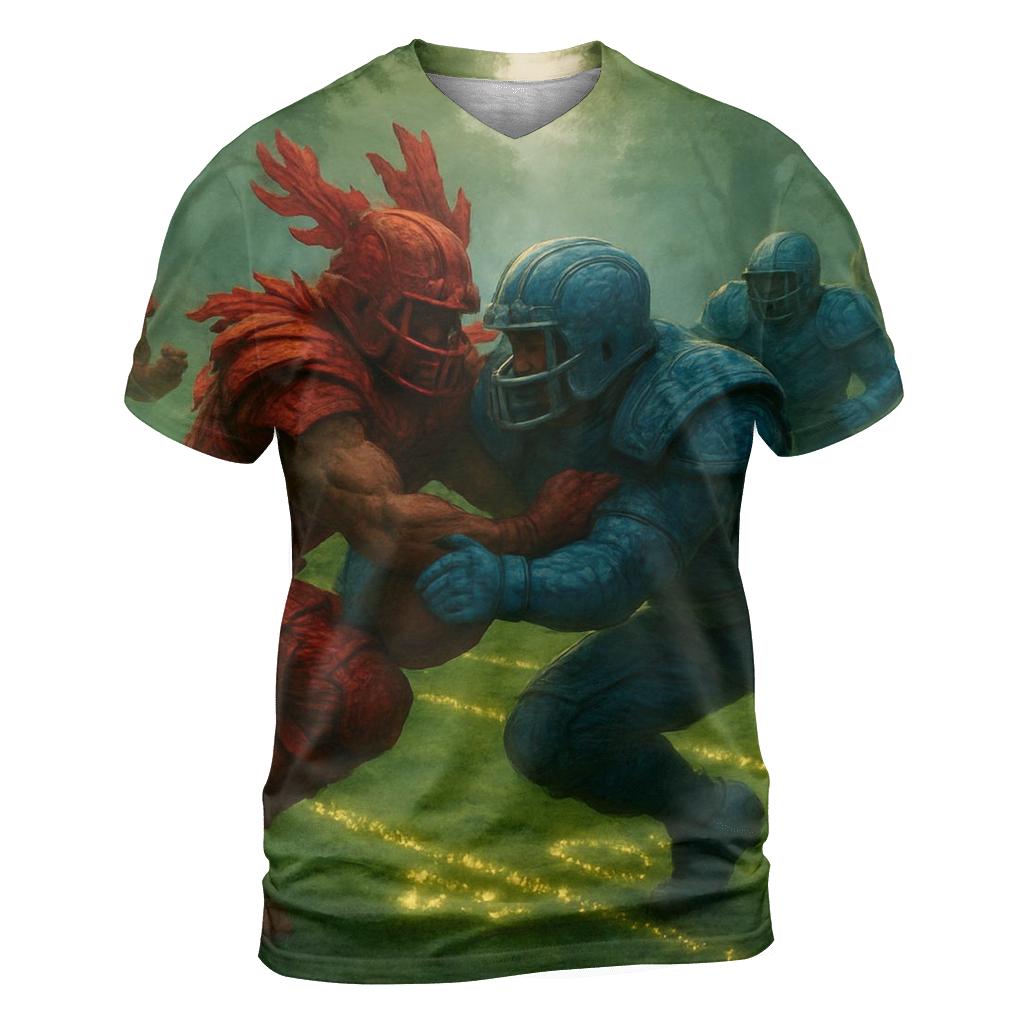 Woodland Myth Gridiron Duel unique graphic print tees