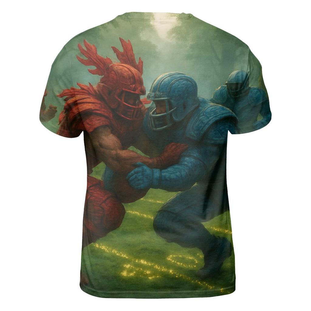 Woodland Myth Gridiron Duel unique graphic print tees