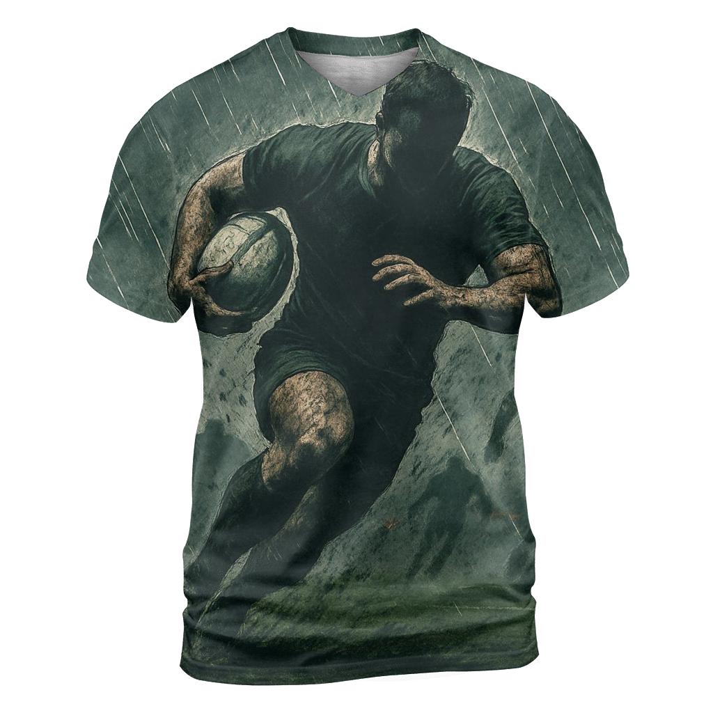 Rainline Rugby Breakaway artistic all-over print tops