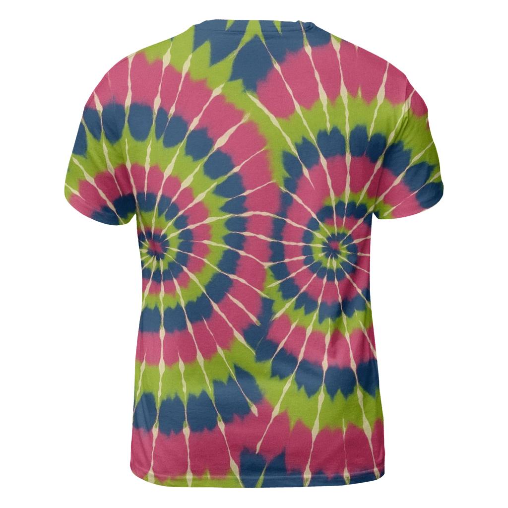 Orbit Rings Double Spiral Dip artistic all-over print tops