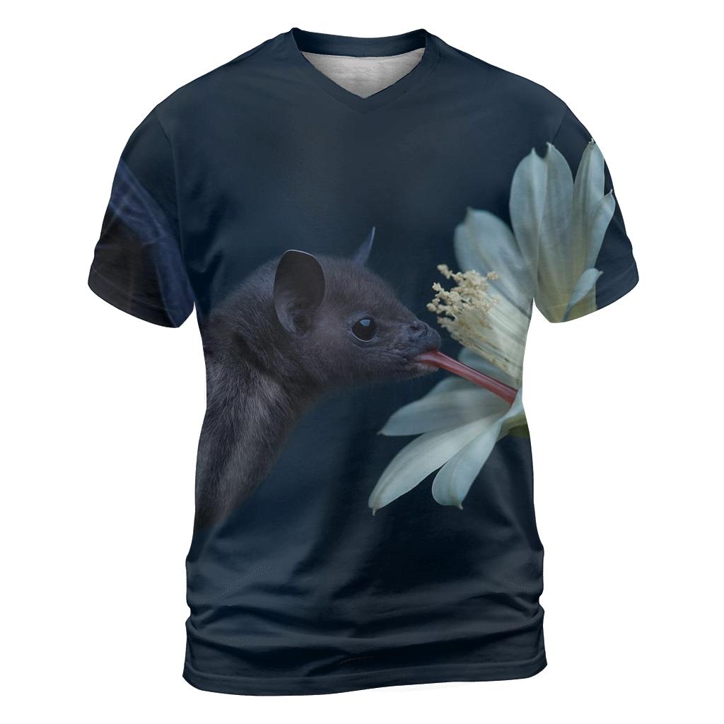 Night Bloom Pollination Long Tongued Bat designer pattern shirts