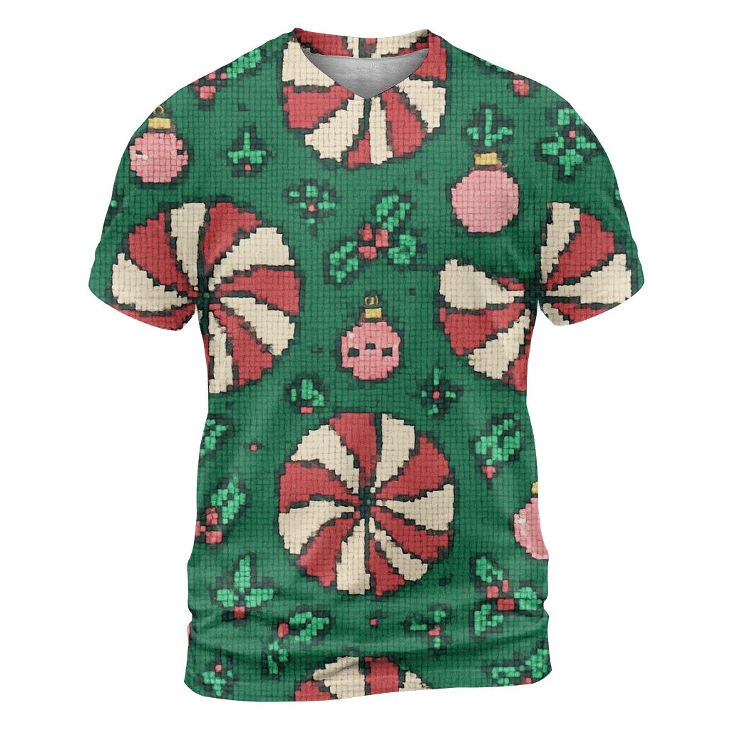 Candy Cane Carousel Wheel Design personalized full print shirts