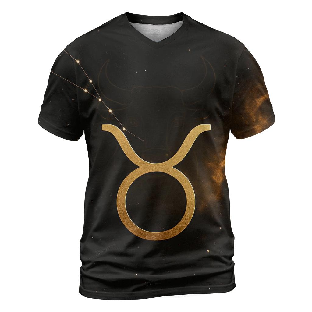 Taurus Bull Glyph And Hyades Cluster custom all-over print shirts