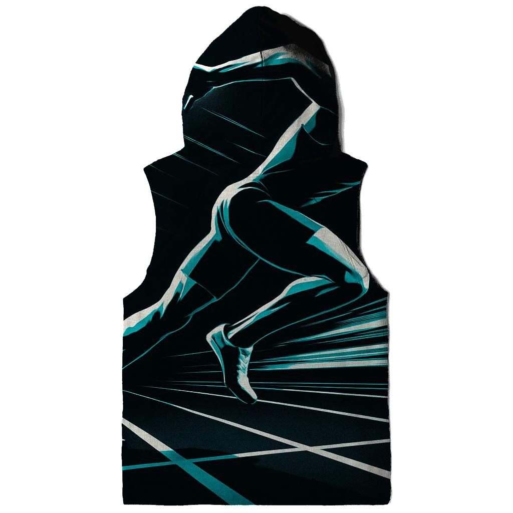 Midnight Sprint Lane Geometry embroidered hoodies