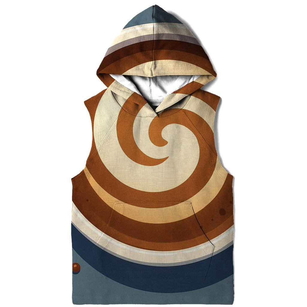 Latte Orbit Swirl graphic hoodies