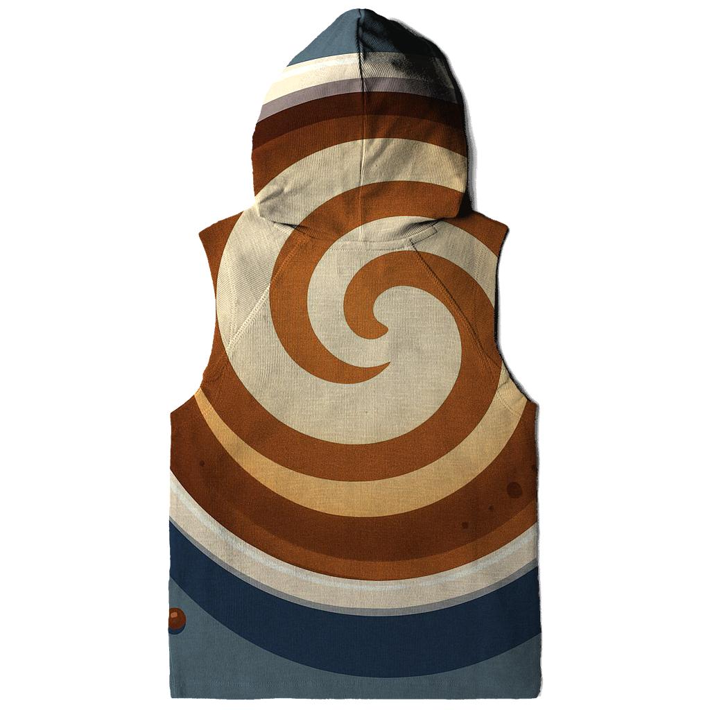 Latte Orbit Swirl graphic hoodies