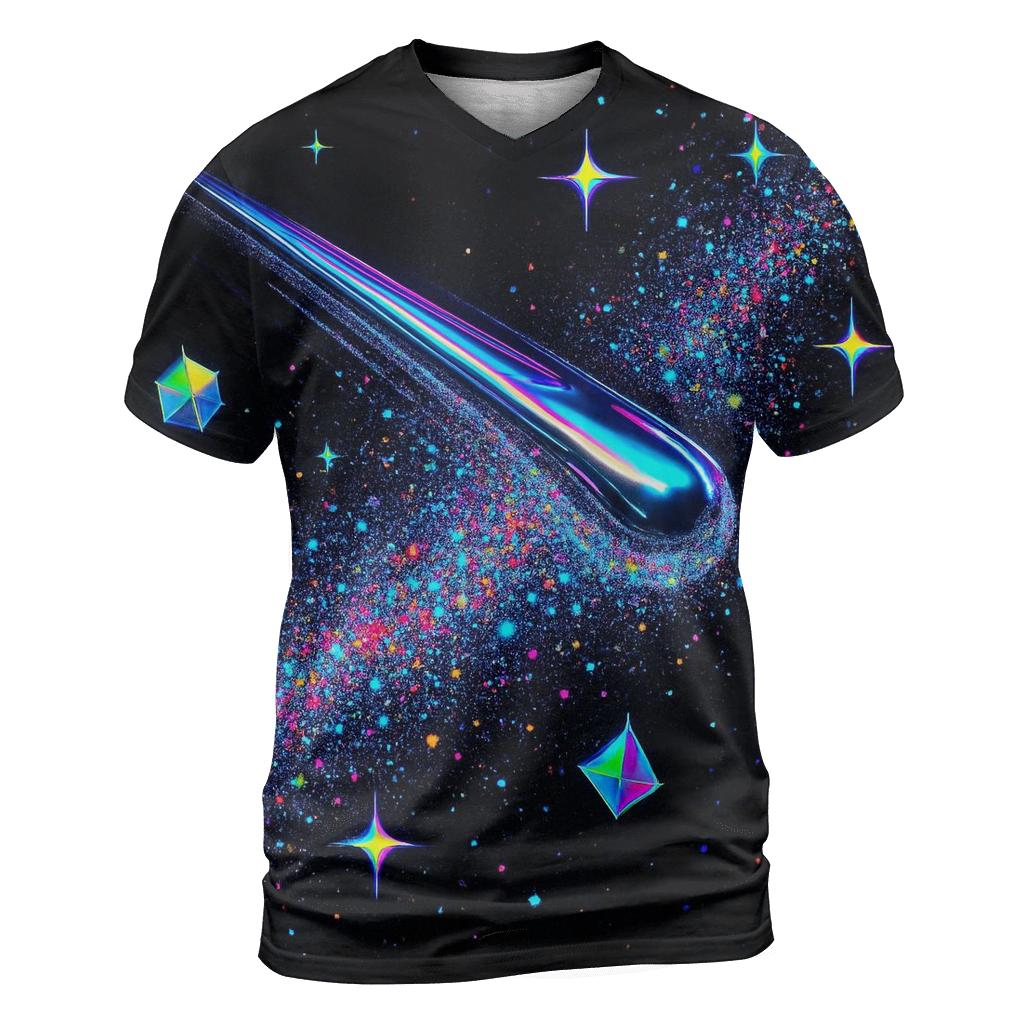 Chrome Comet Confetti Trail creative print fashion shirts