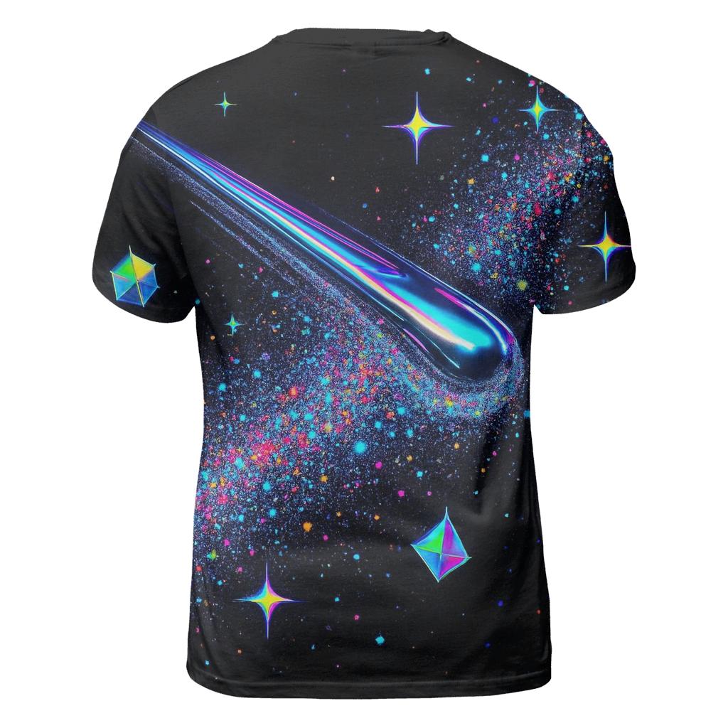Chrome Comet Confetti Trail creative print fashion shirts