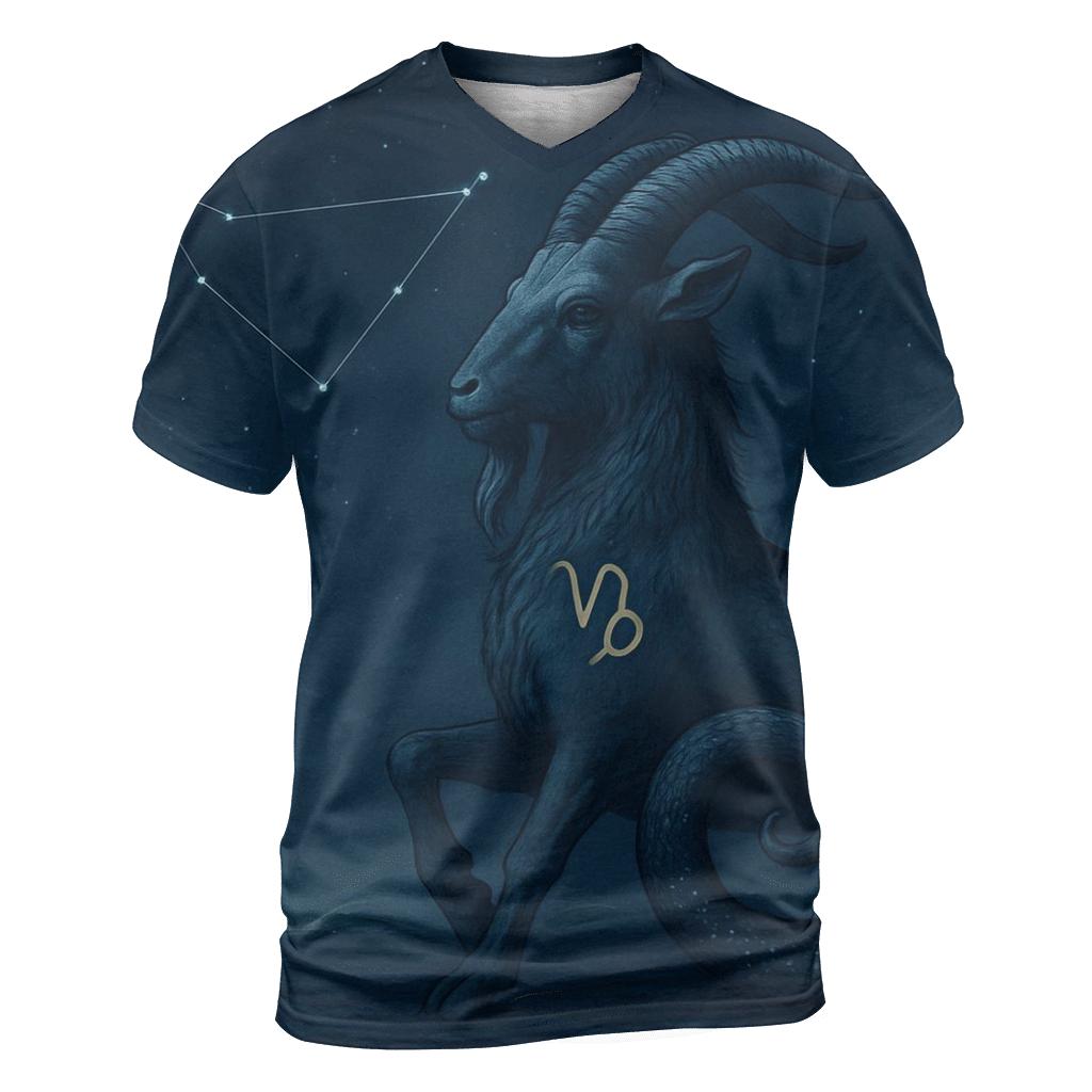 Capricorn Sea Goat Under Solstice Star Arc designer pattern shirts