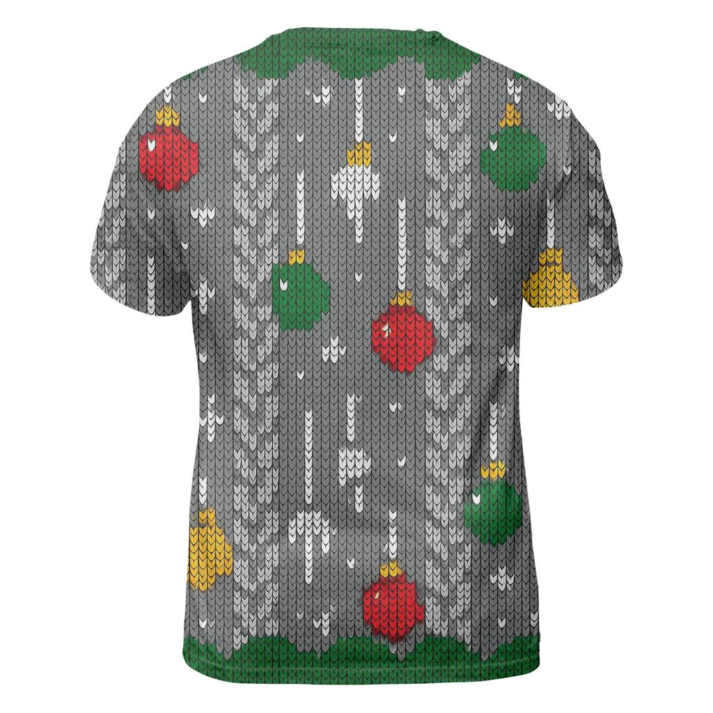 Icicle And Ornament Tinsel Ladder Design vibrant all-over design tees