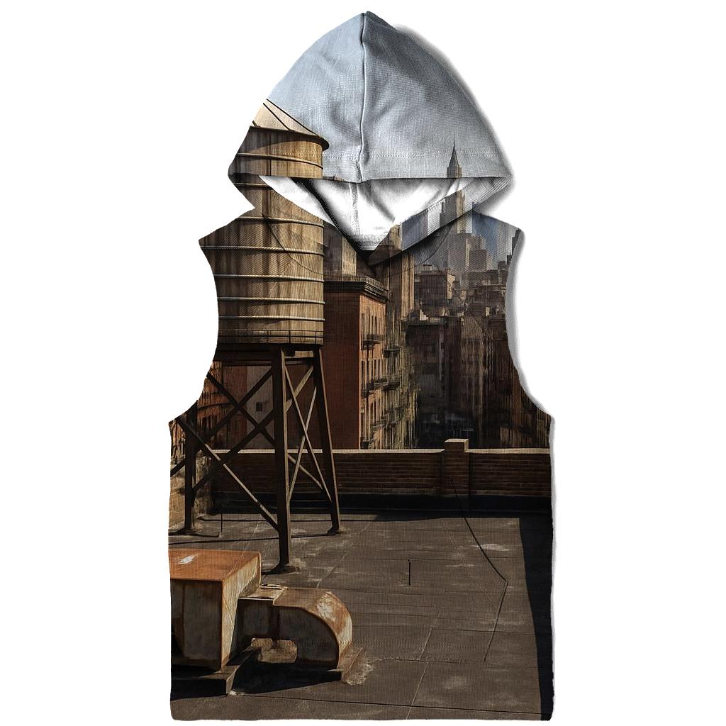 Chinatown Rooftop Water Tower With Downtown Backdrop hoodie trends