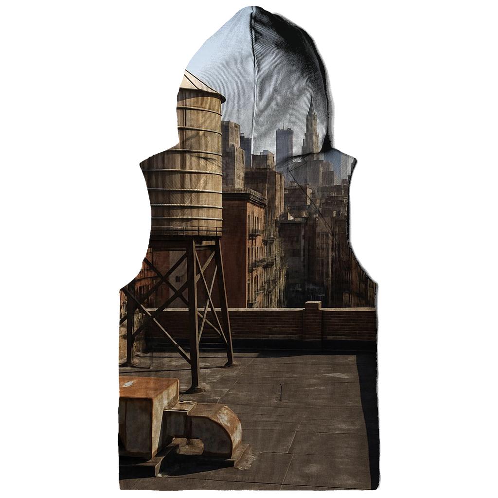 Chinatown Rooftop Water Tower With Downtown Backdrop hoodie trends