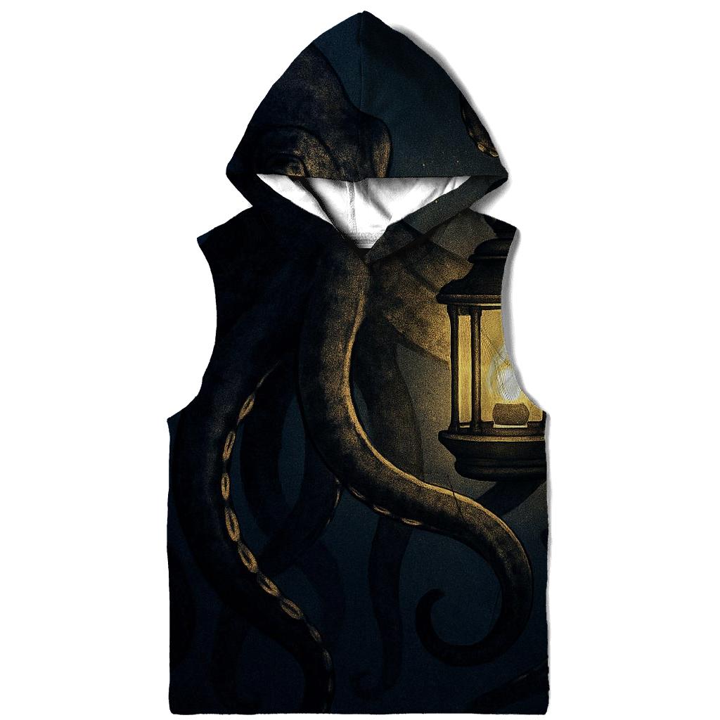 Ink Wash Octopus Lantern printed hoodies