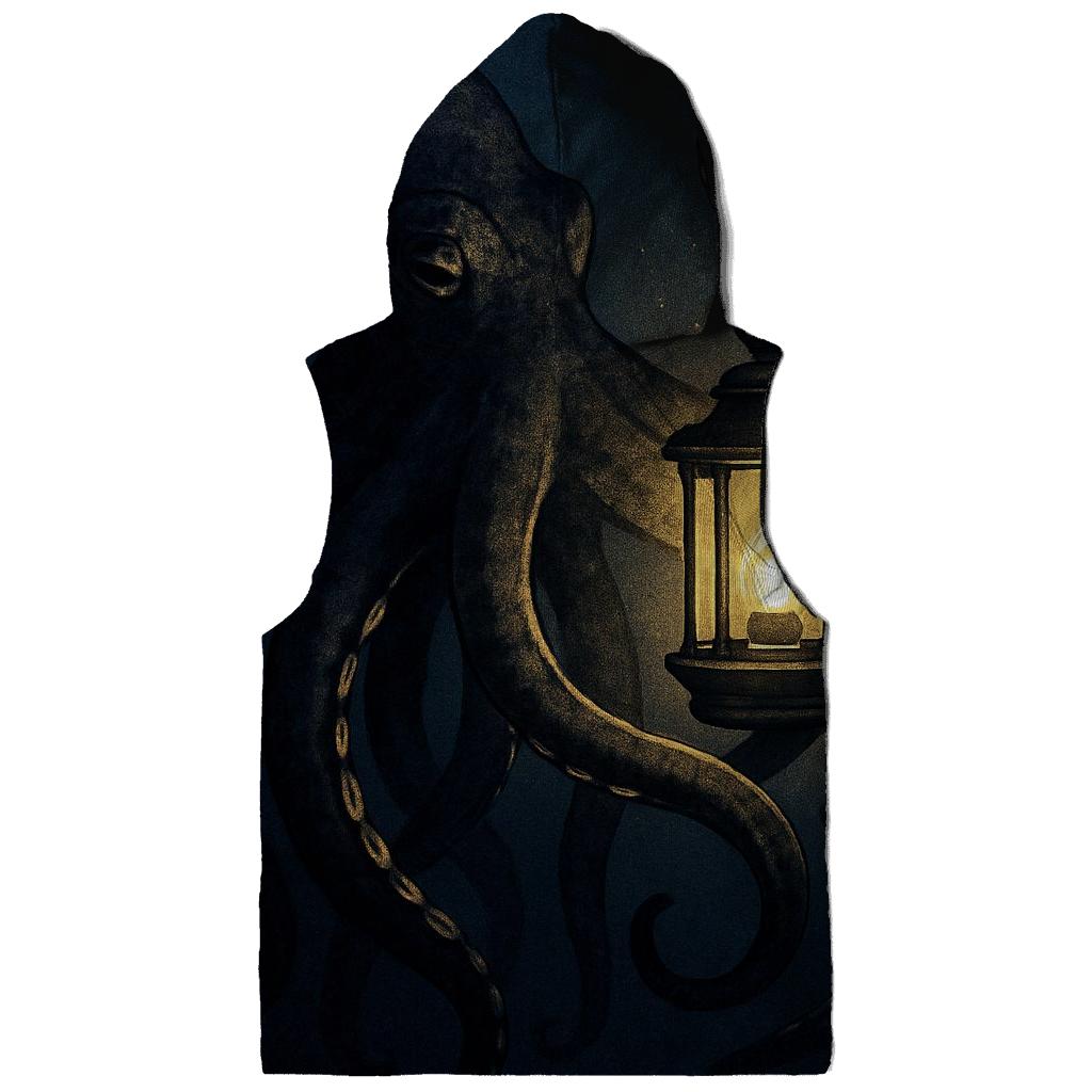 Ink Wash Octopus Lantern printed hoodies