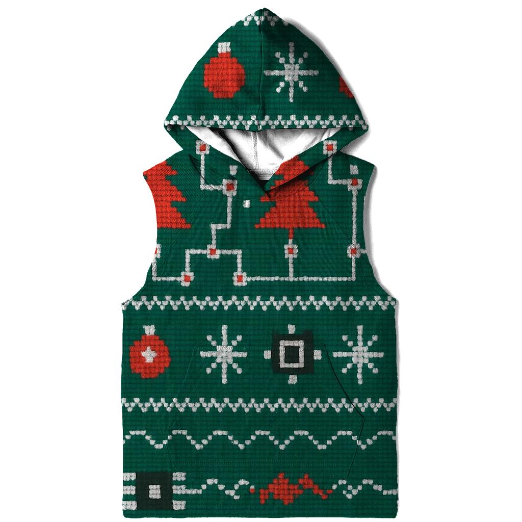 Christmas Tree Circuit Row Design premium hoodies