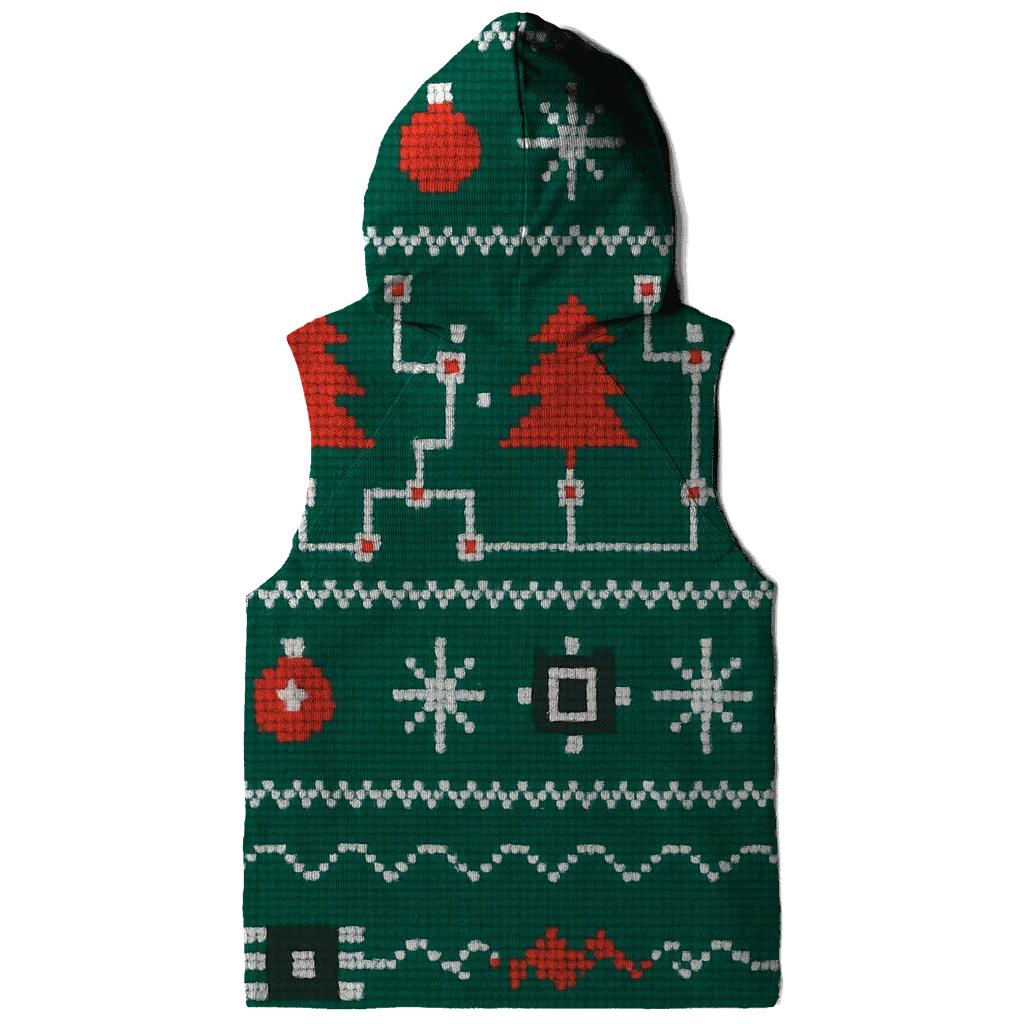 Christmas Tree Circuit Row Design premium hoodies