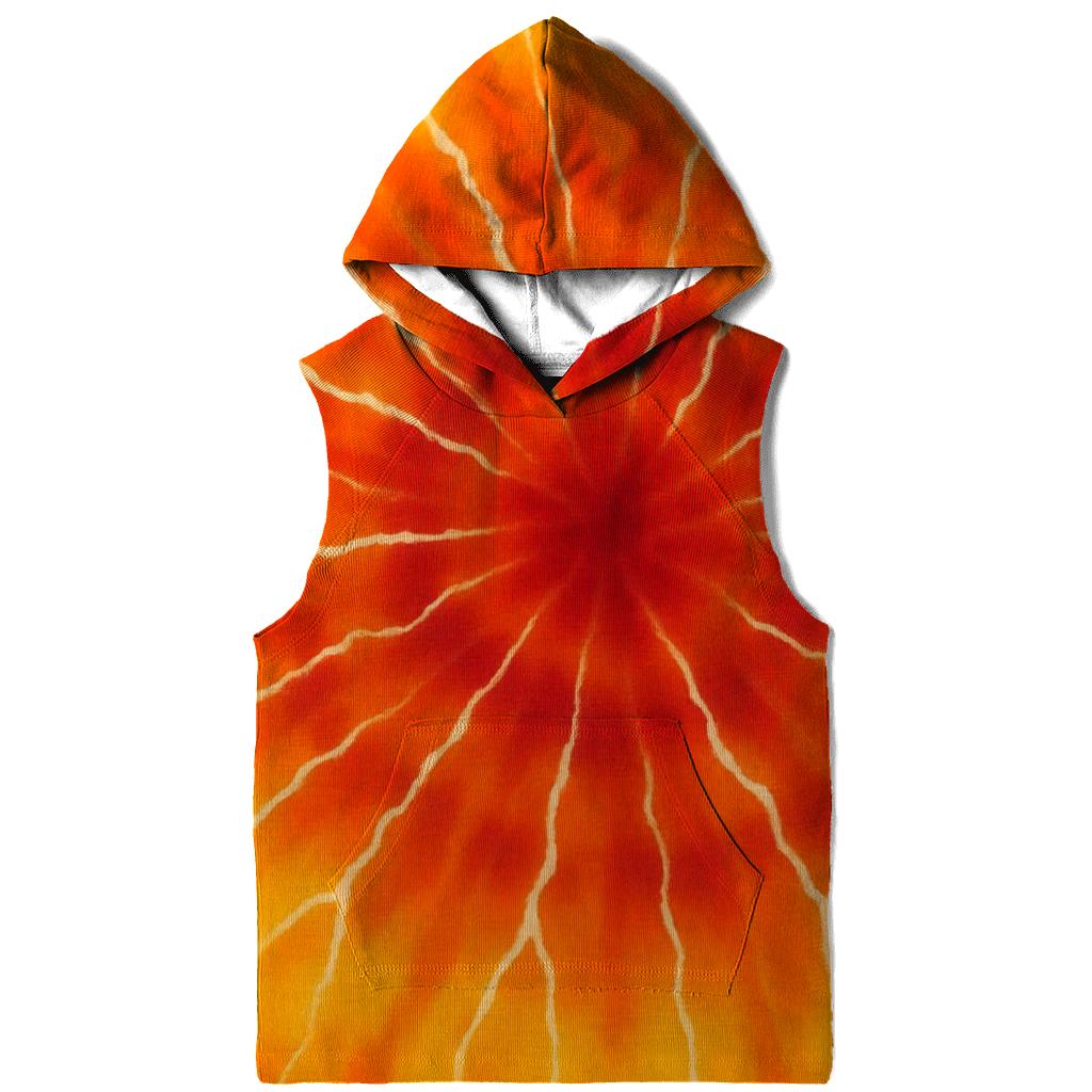 Solar Flare Crinkle Burst zip-up hoodies