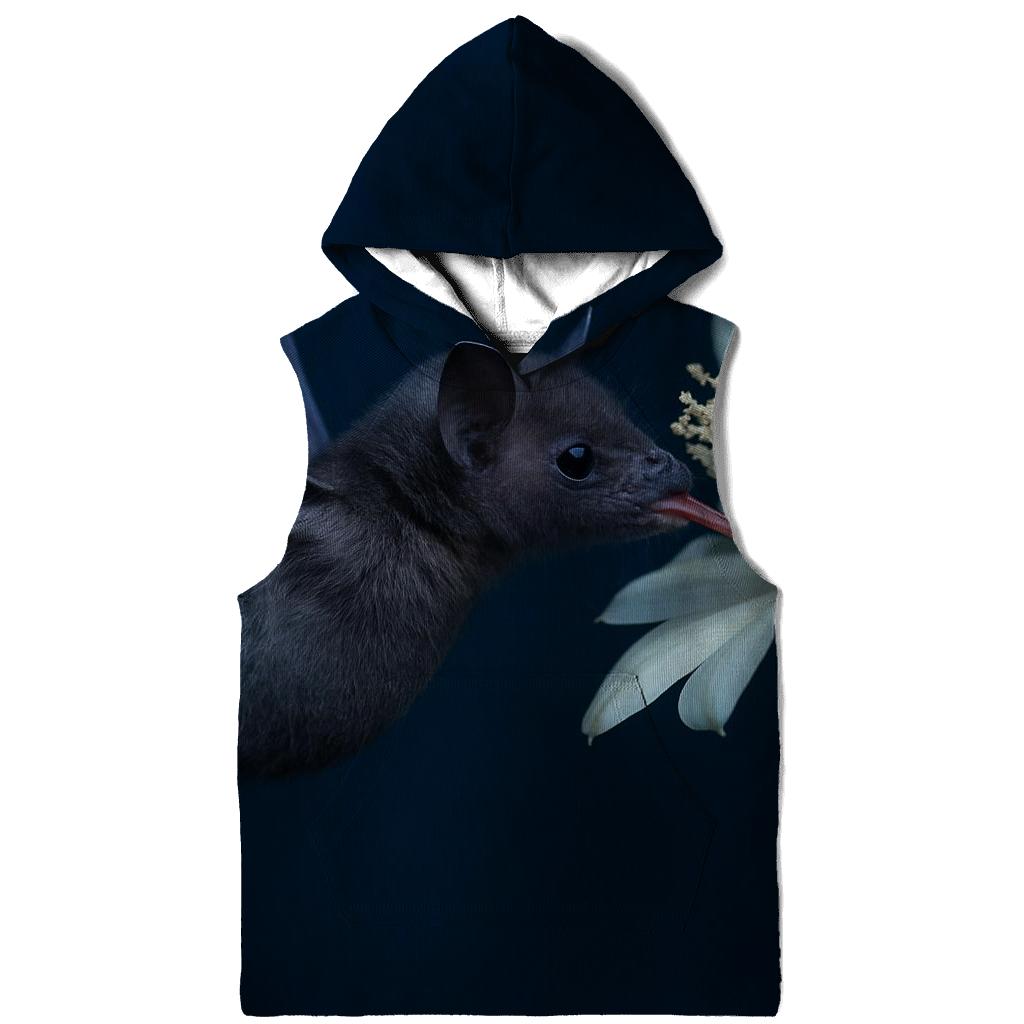 Night Bloom Pollination Long Tongued Bat embroidered hoodies