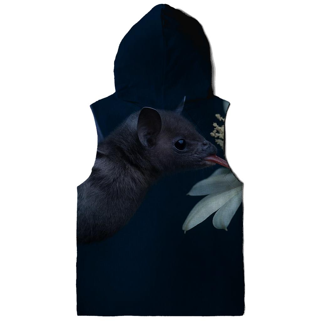 Night Bloom Pollination Long Tongued Bat embroidered hoodies